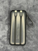 20000mAh Power Bank with Built-In Type-C & Lightning Cables  Multi-Port Fast Charging