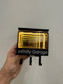 Metal Infinity Garage Key Holder | Motion-Sensed LED Light Tunnel