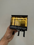 Metal Infinity Garage Key Holder | Motion-Sensed LED Light Tunnel