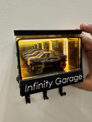 Metal Infinity Garage Key Holder | Motion-Sensed LED Light Tunnel