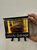 Metal Infinity Garage Key Holder | Motion-Sensed LED Light Tunnel
