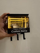 Metal Infinity Garage Key Holder | Motion-Sensed LED Light Tunnel