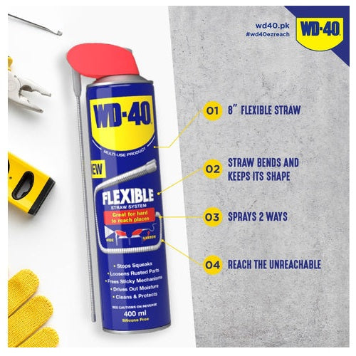 WD-40 Multi-Purpose Cleaner & Protectant Spray - Flexible Straw System